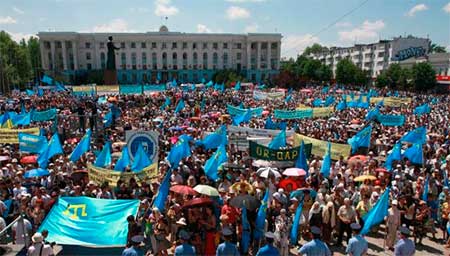 Крымские татары собираются на митинг, невзирая на запрет русских оккупантов